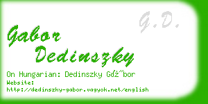 gabor dedinszky business card